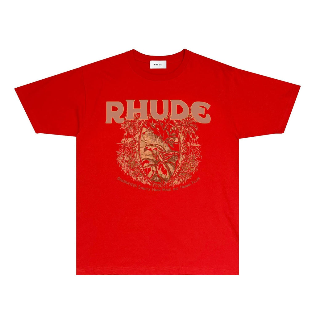 Rhude T-shirts Printed Trendy Pure Cotton