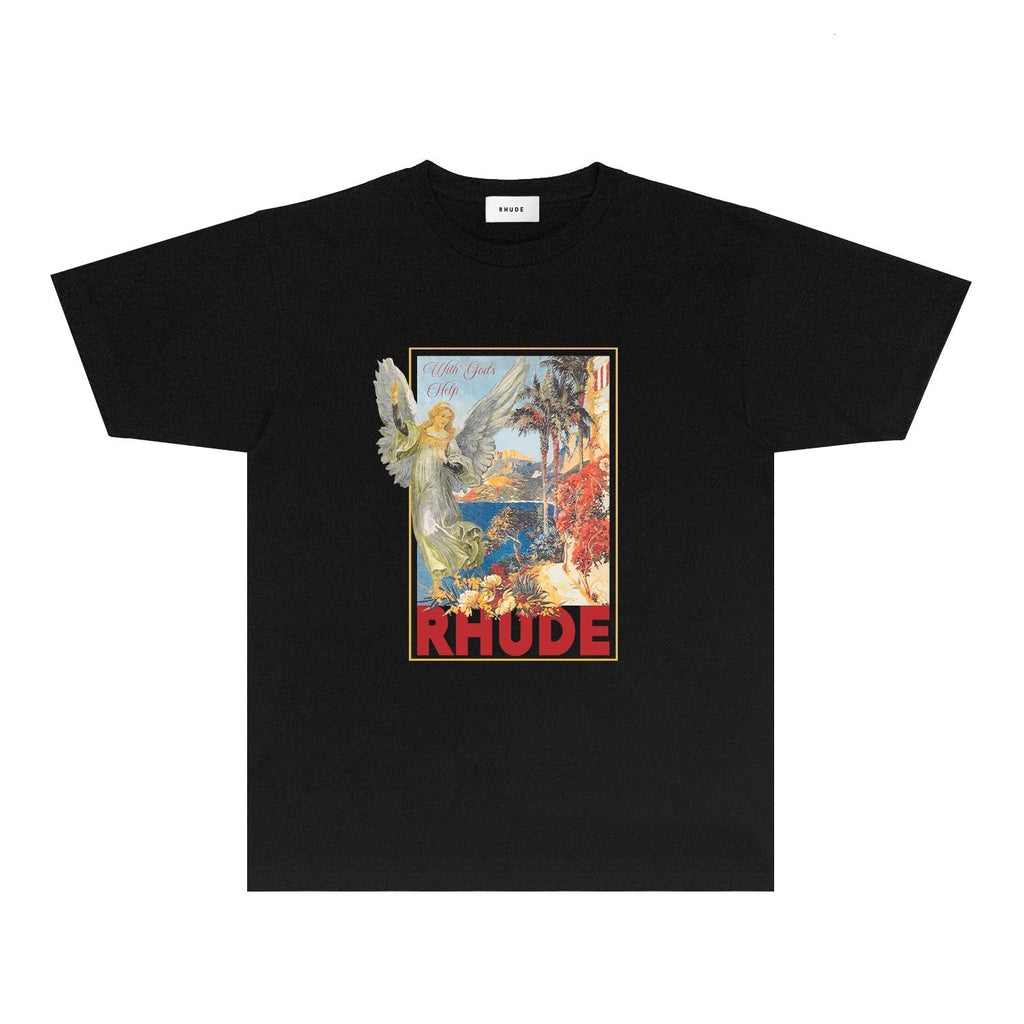 Rhude T-shirts Printed Trendy Pure Cotton