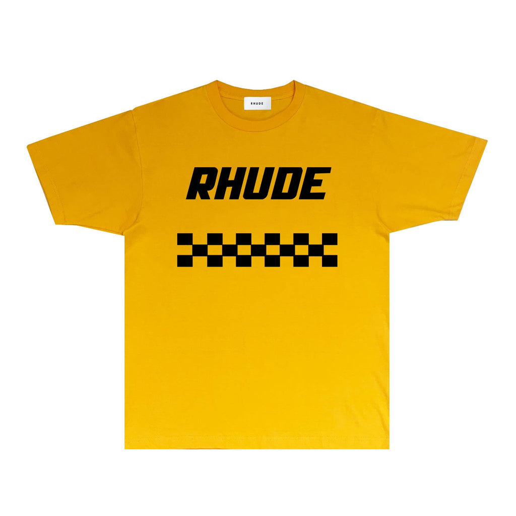 Rhude T-shirts Printed Trendy Pure Cotton