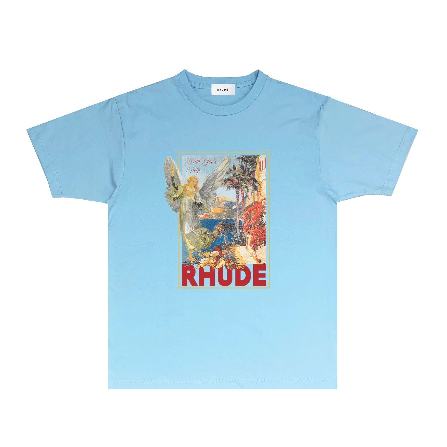 Rhude T-shirts Printed Trendy Pure Cotton