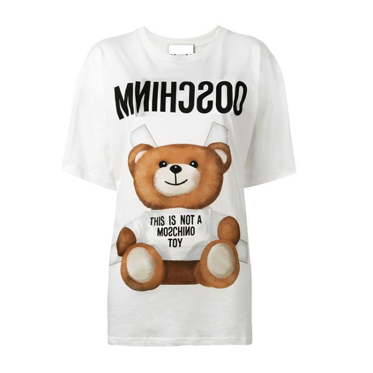 Moschino T-shirt Teddy Bear Printed Round Neck T-shirt