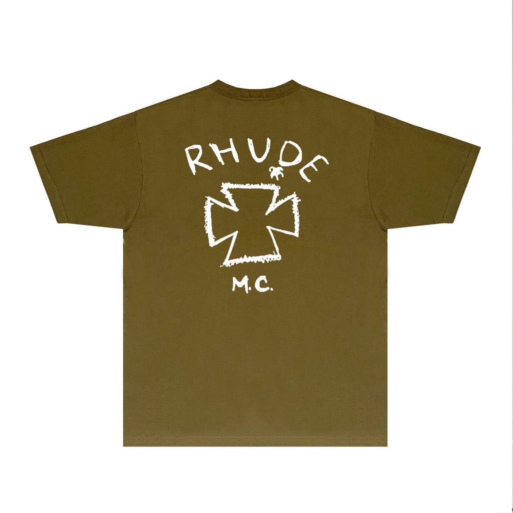 Rhude T-shirts Printed Trendy Pure Cotton