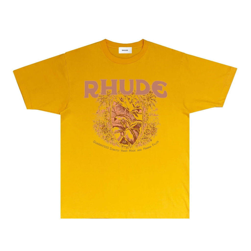 Rhude T-shirts Printed Trendy Pure Cotton
