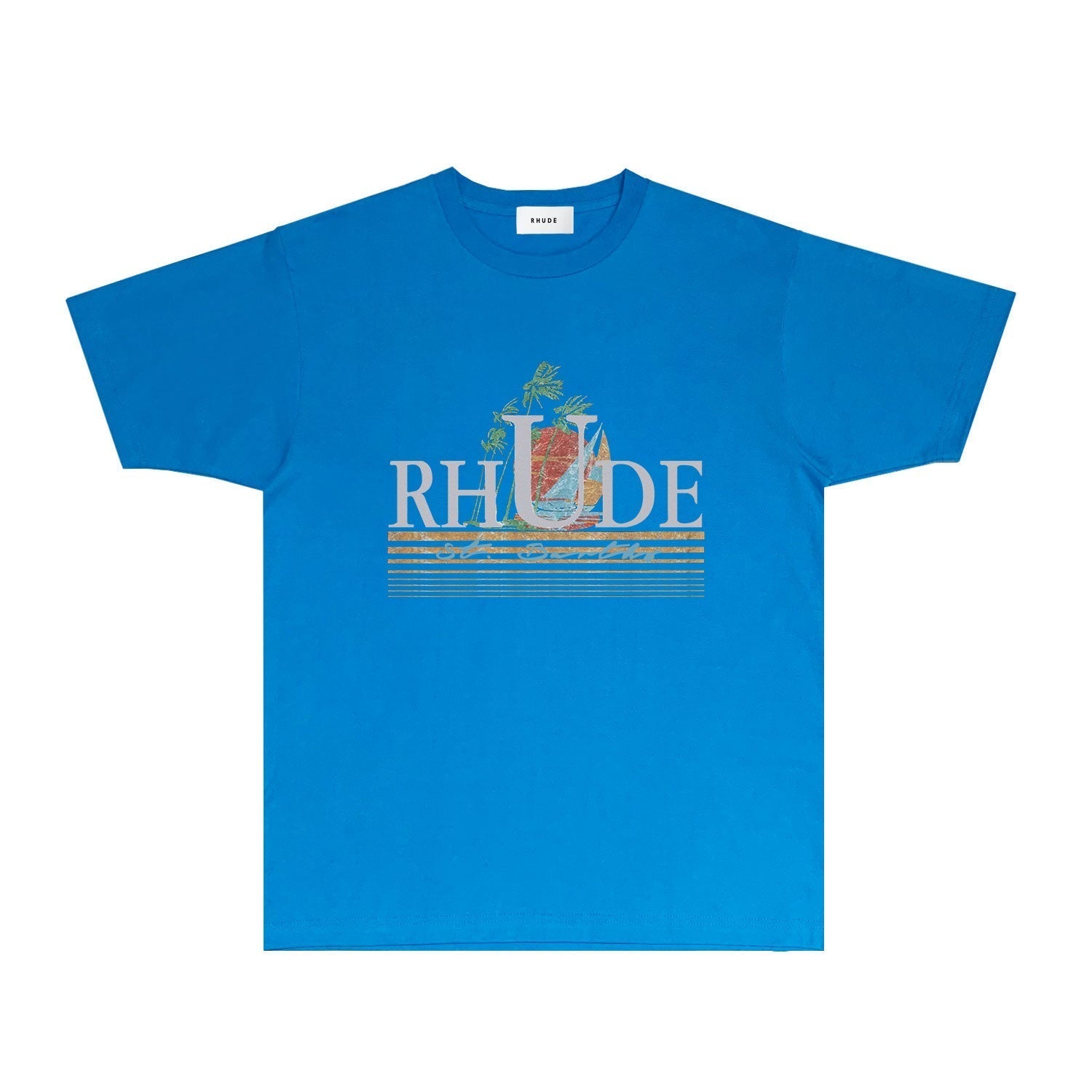 Rhude T-shirts Printed Trendy Pure Cotton