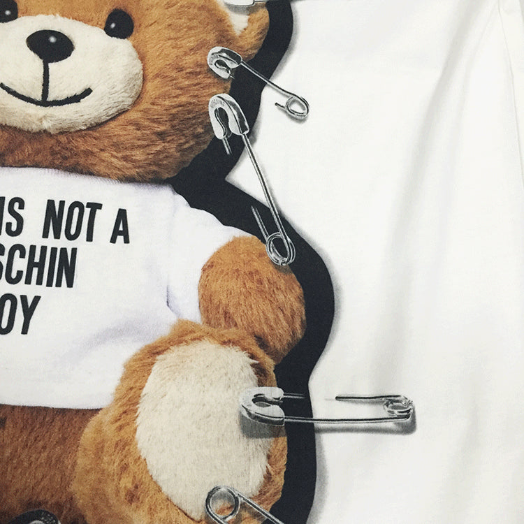 Moschino T-shirt Summer Pure Cotton T-shirt Men And Women