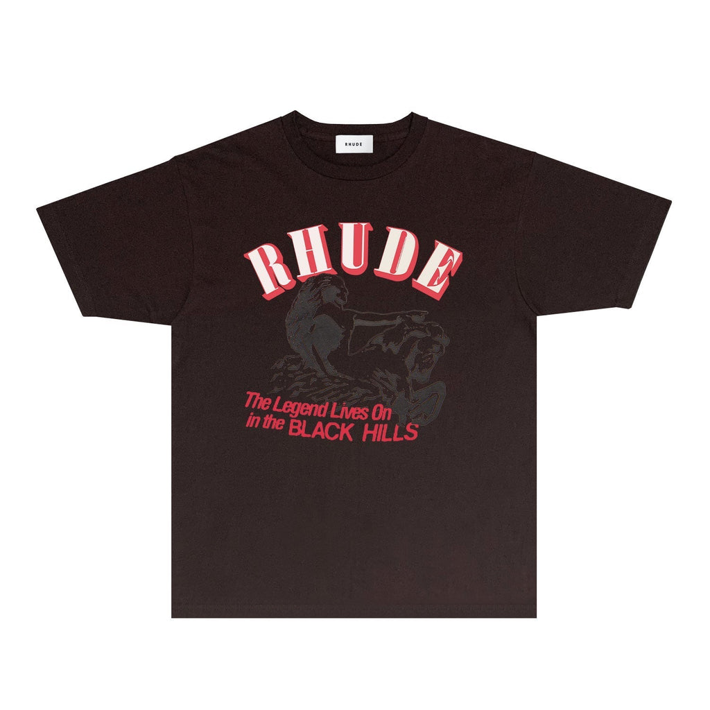 Rhude T-shirts Printed Trendy Pure Cotton