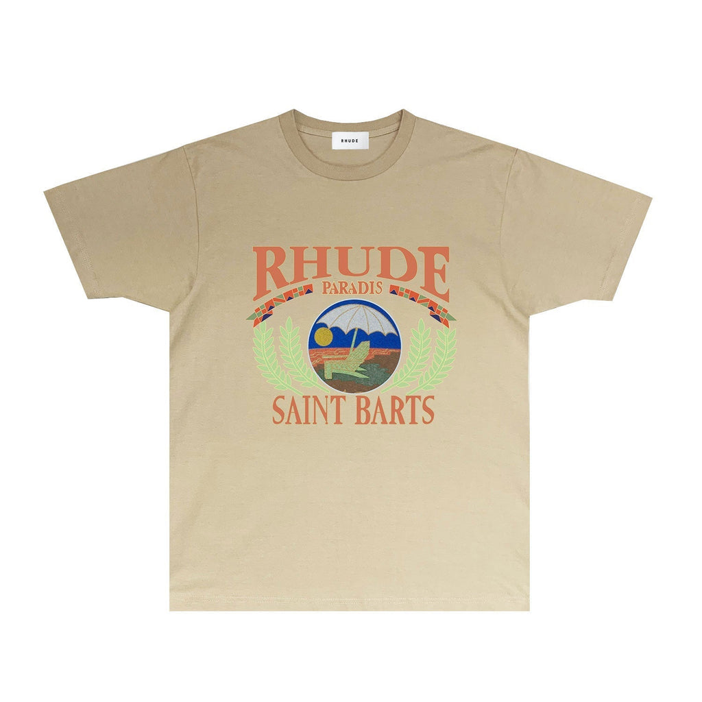 Rhude T-shirts Printed Trendy Pure Cotton