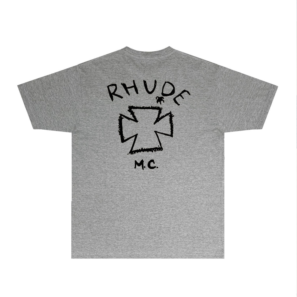 Rhude T-shirts Printed Trendy Pure Cotton