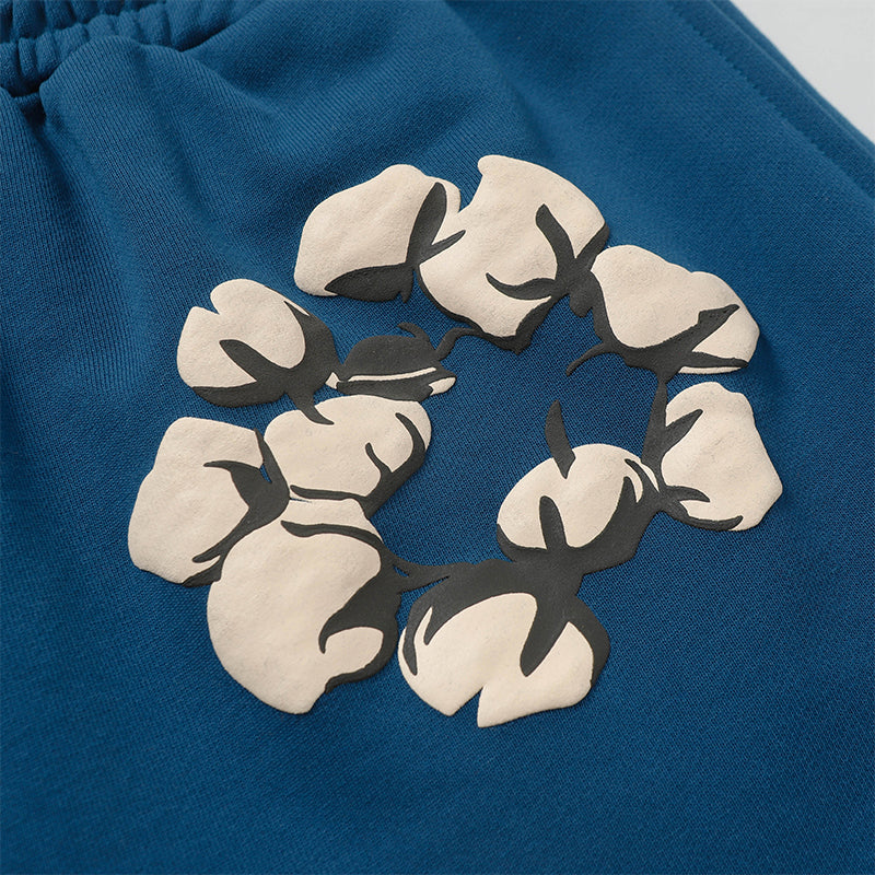 Denim Tears Shorts Yellow floral cotton