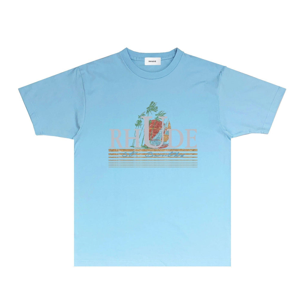 Rhude T-shirts Printed Trendy Pure Cotton