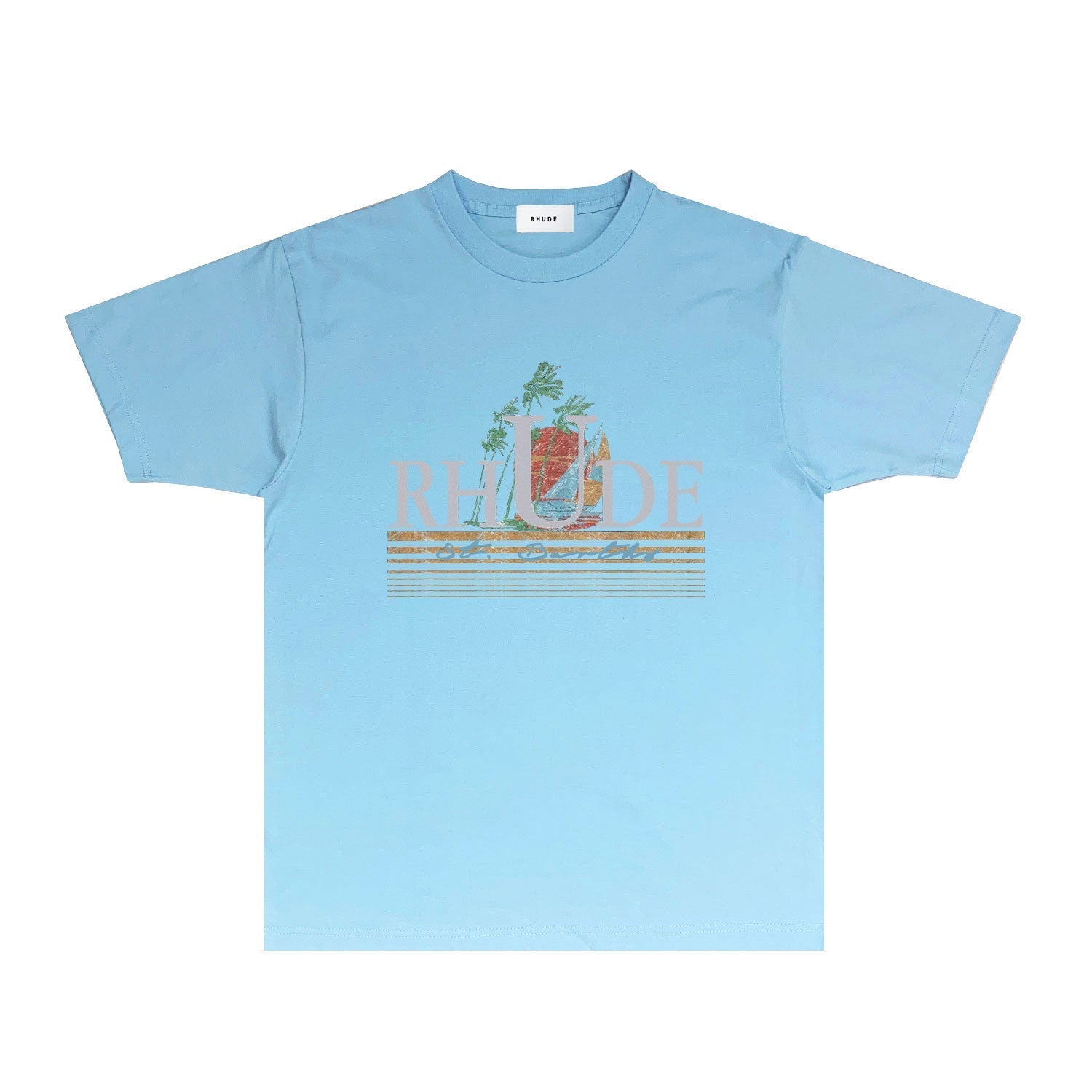 Rhude T-shirts Printed Trendy Pure Cotton