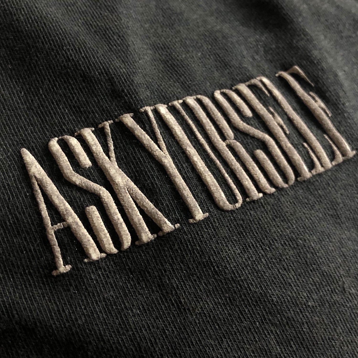 Askyurself T-shirts Paisley Loose Distressed Three-Dimensional Embossed Pattern