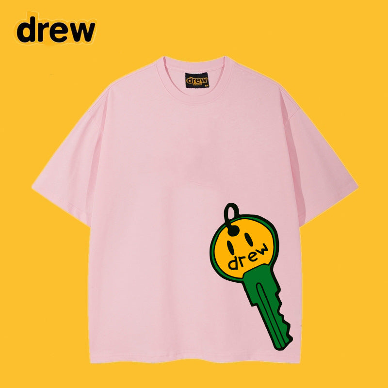 Drew T-shirts Key Smiley Face Printing