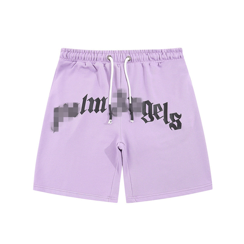 Palm Angle Shorts Palm Angels Letter Printed Casual Shorts Men's and Women's High Street Sports