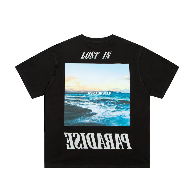 Askyurself T-shirts California Limited Coast HAILANG Loose Couple VTG