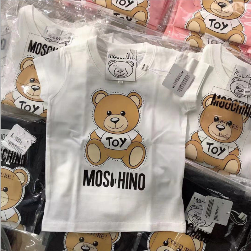 Moschino T-shirt Bear Short-Sleeved T-shirt For Men And Women