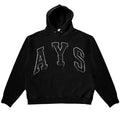 Askyurself Hoodie Letter Zipper Terry Hooded Sweater