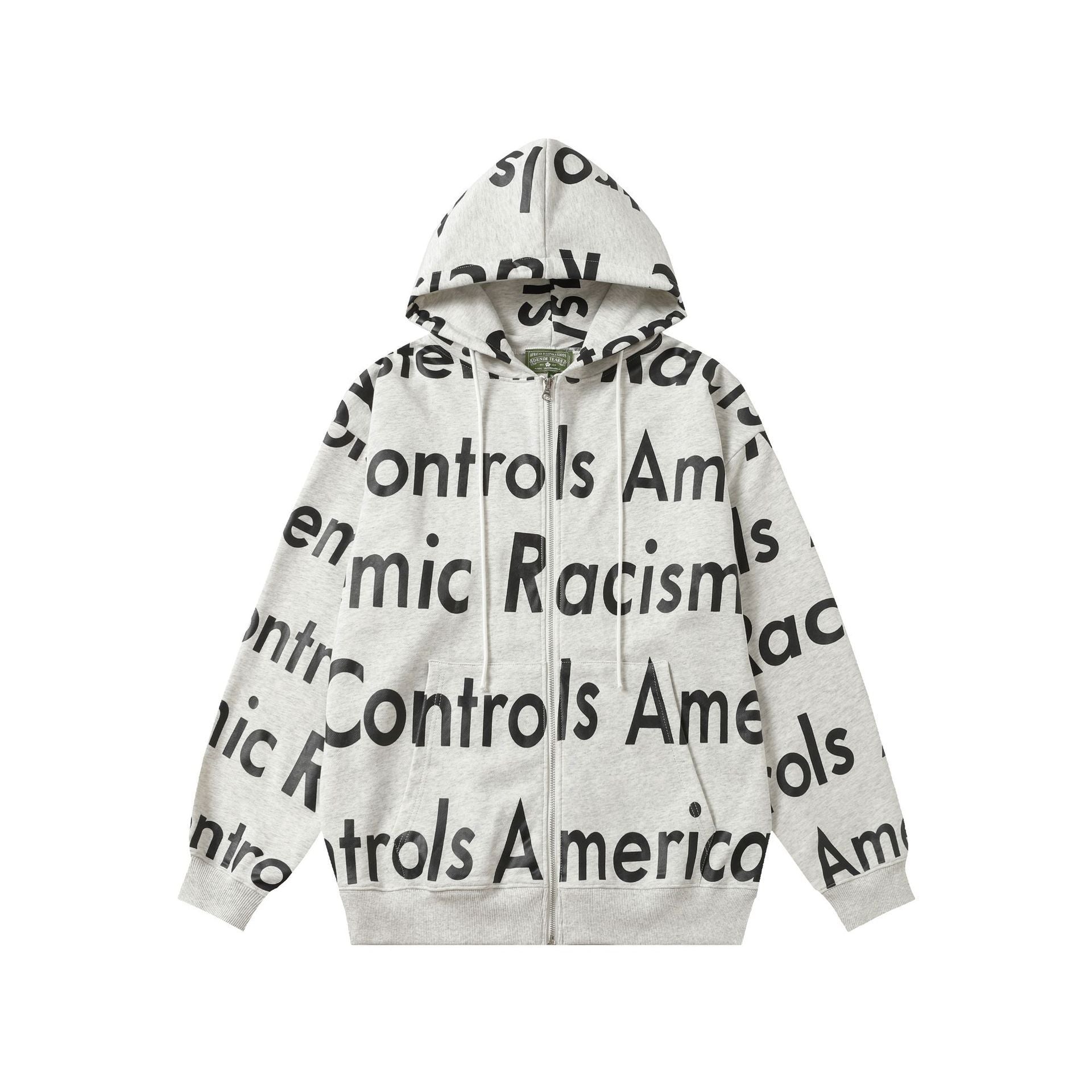 Denim Tears Hoodie Alphabet Cardigan Hooded Sweater