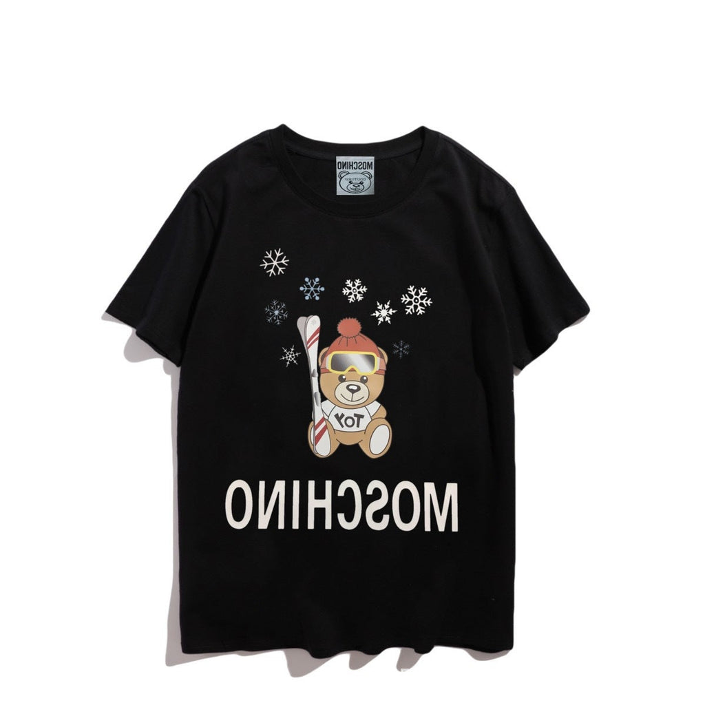 Moschino T-shirt Bear Printed Short-Sleeved T-shirt Couple Wear