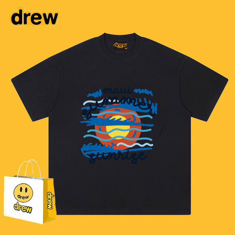Drew T-shirts Face Graffiti Printing