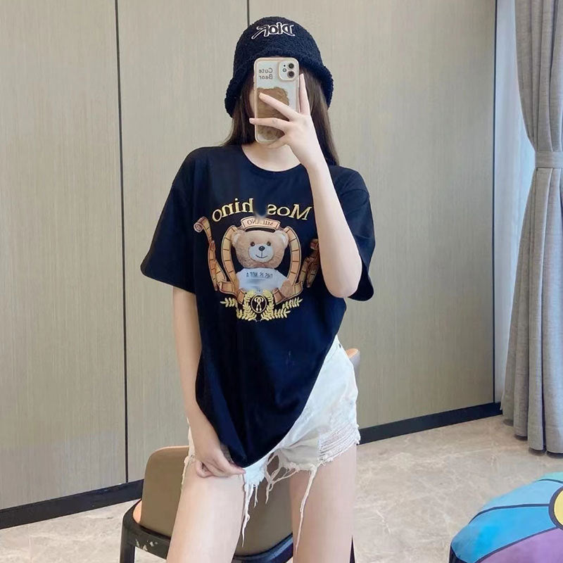 Moschino T-shirt Loose Round Neck T-shirt