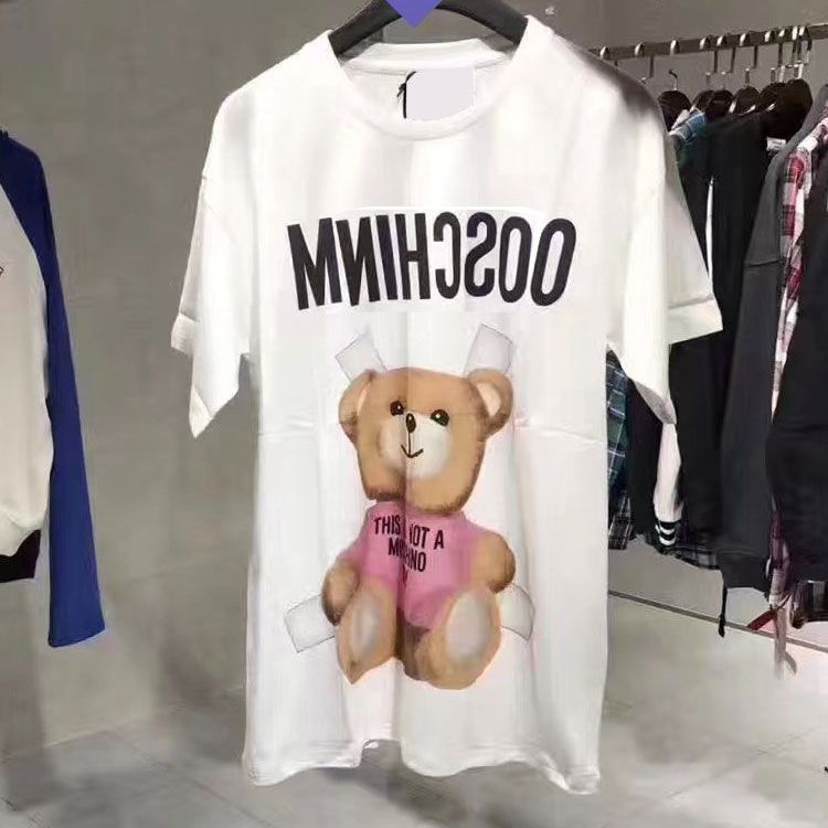 Moschino T-shirt Teddy Bear Printed Round Neck T-shirt