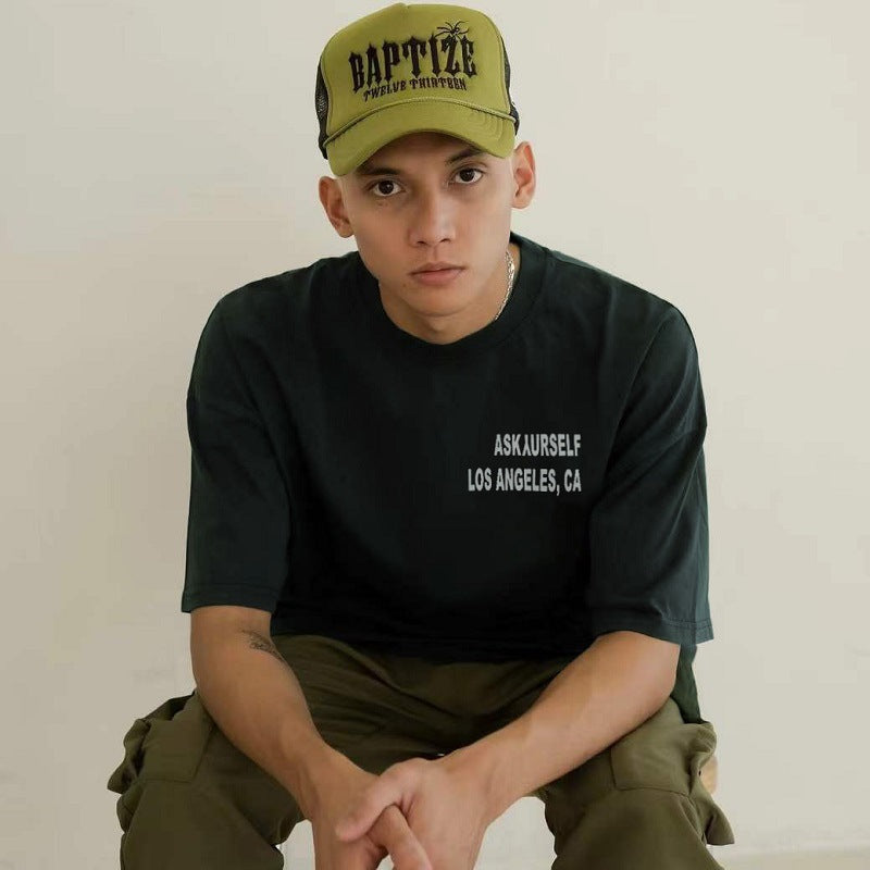 Askyurself T-shirts Loose Men's Short Sleeve T-shirt