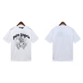 Palm Angels T-shirt Smoke Skull Angel Print Short Sleeve T-shirt