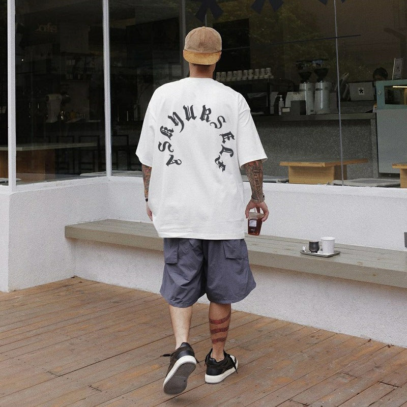 Askyurself T-shirts Summer Loose Men's Short Sleeve T-shirt
