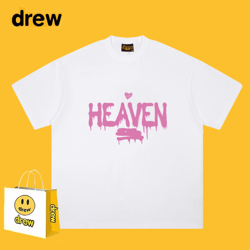 Drew T-shirts Smiley Face Letter Printing