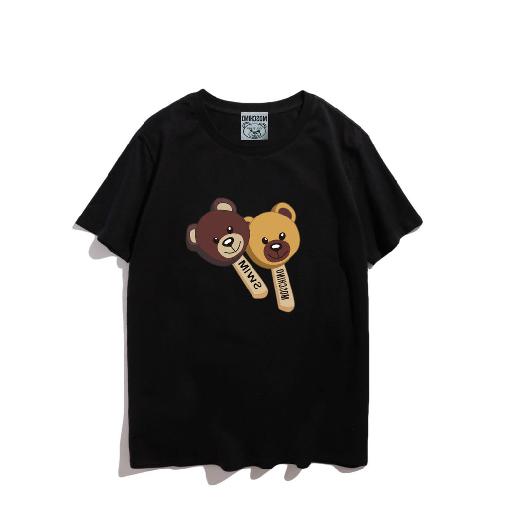 Moschino T-shirt Teddy Bear Pattern Quick-Drying Loose Short Sleeve