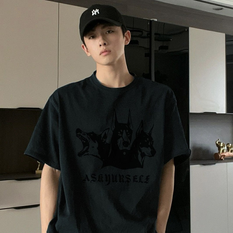 Askyurself T-shirts Loose Men's Short Sleeve Summer