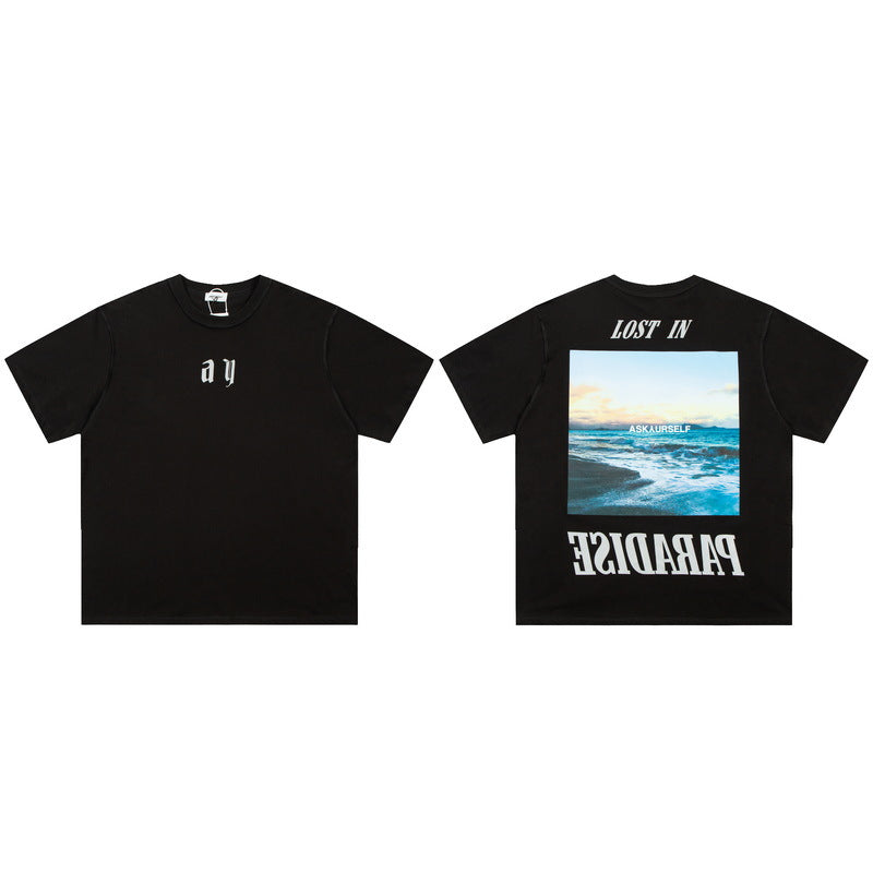 Askyurself T-shirts California Limited Coast HAILANG Loose Couple VTG