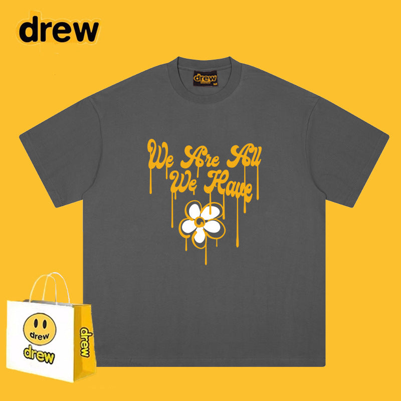Drew T-shirts Short Sleeve Letter Print