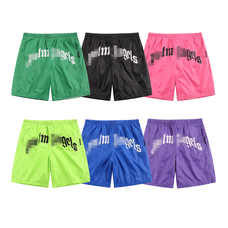Palm Angle Shorts Palm Angels Letter Logo Casual Shorts Men's and Women's Sports Shorts