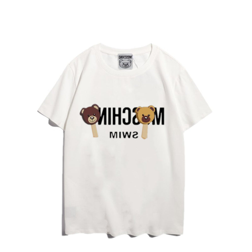 Moschino T-shirt Bear Printed Short-Sleeved T-shirt Couple Wear