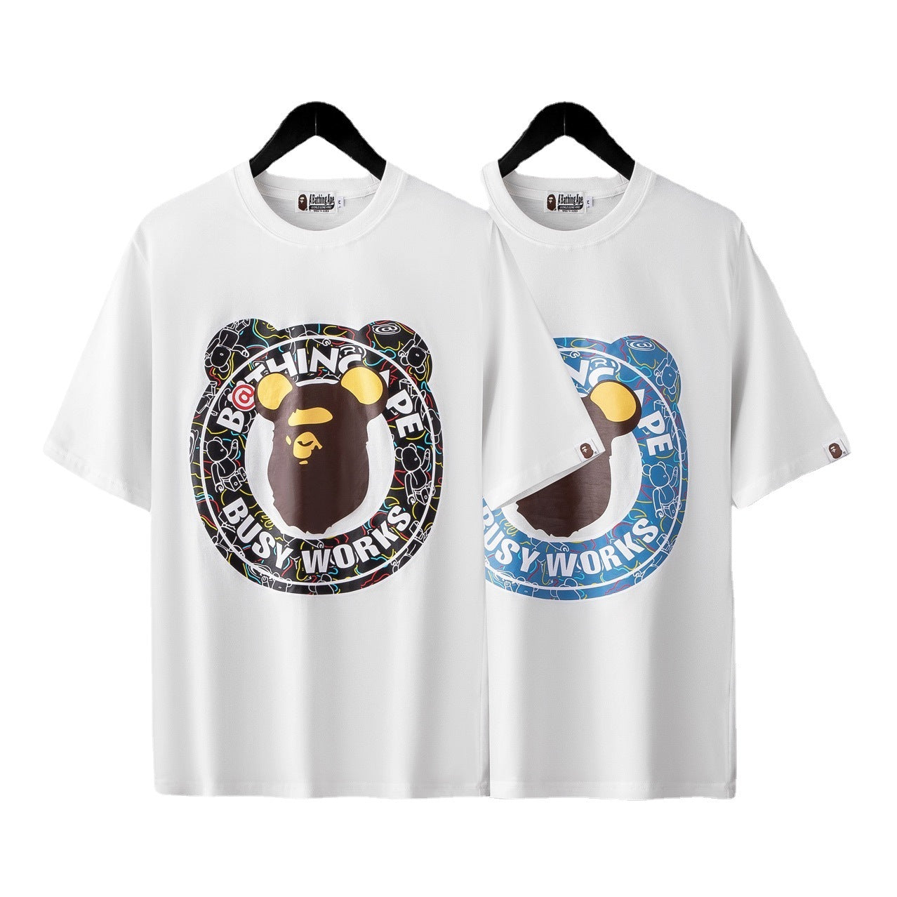 Bape Bearbrick T-Shirt Summer Camouflage J Classic Ape Pattern Short Sleeve