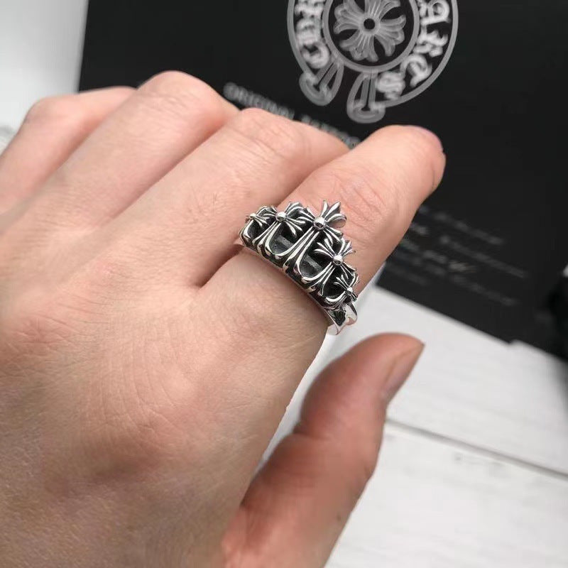 Chrome Heart Ring Crown Ring
