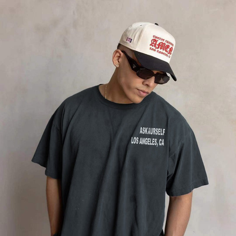 Askyurself T-shirts Loose Men's Short Sleeve T-shirt