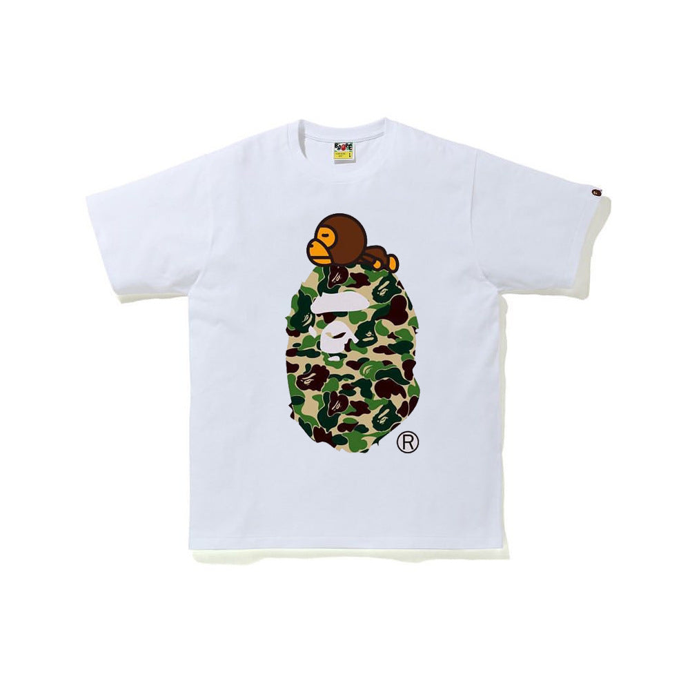 Bape Bearbrick T-Shirt Classic Ape Printed Short Sleeve T-Shirt For Men And Women