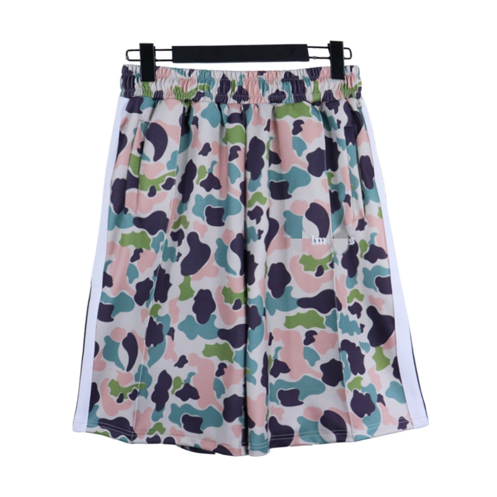 Palm Angle Shorts Palm Angels Casual Camouflage Printed Logo Shorts for Men and Women