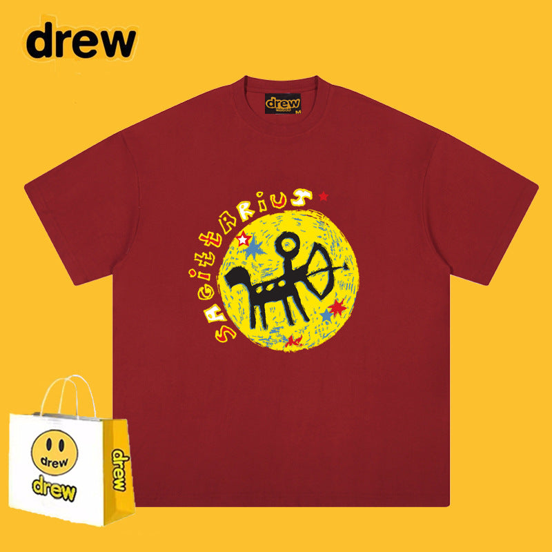 Drew T-shirts Drew Short Sleeve Smiley Face Spring and Summer