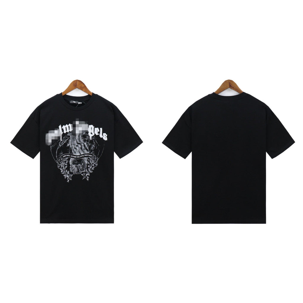 Palm Angels T-shirt Smoke Skull Angel Print Short Sleeve T-shirt