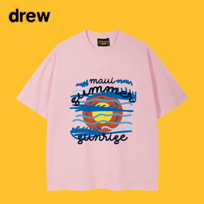 Drew T-shirts Face Graffiti Printing