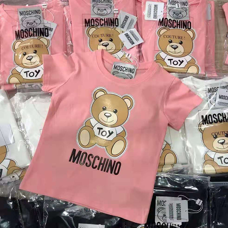 Moschino T-shirt Bear Short-Sleeved T-shirt For Men And Women