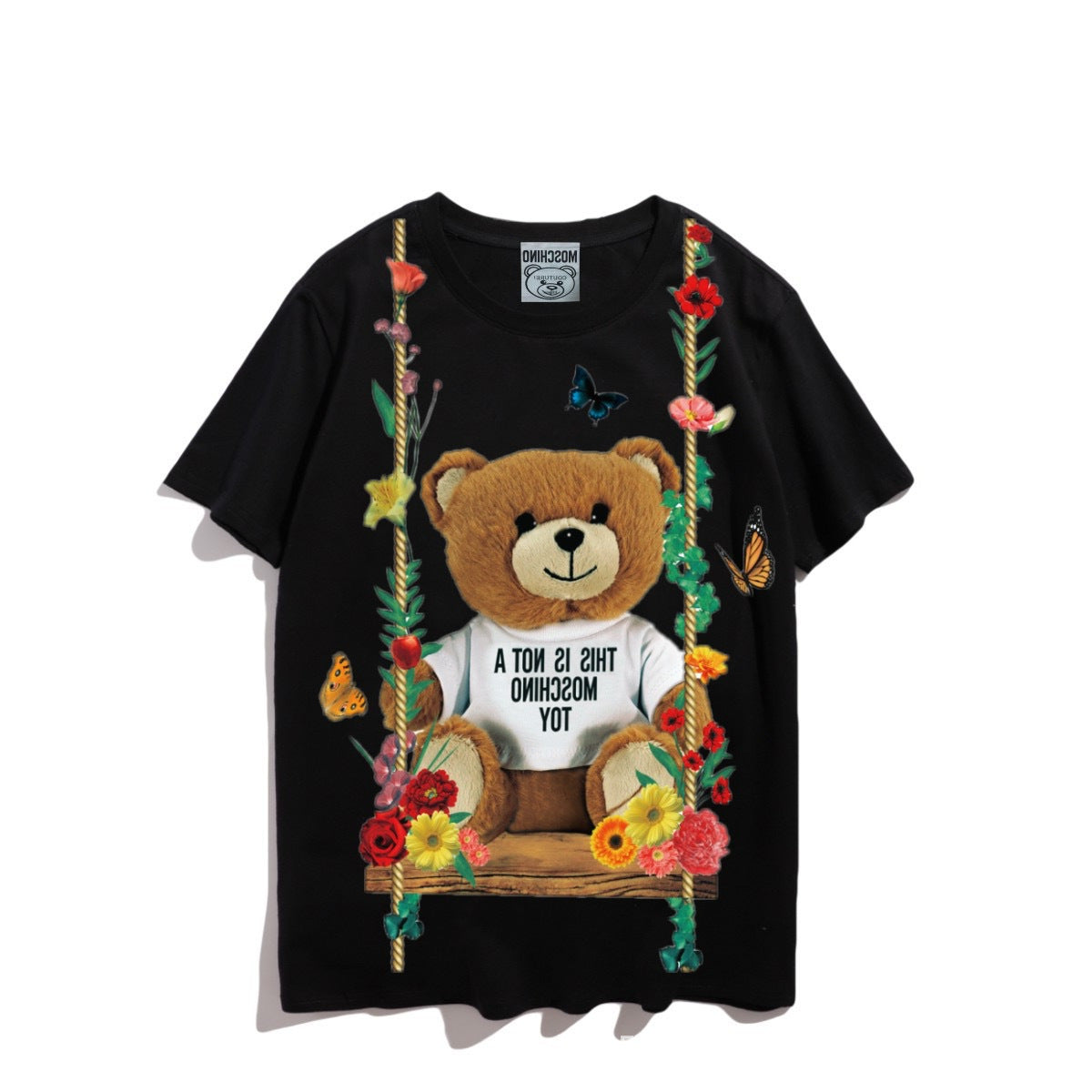 Moschino T-shirt Bear Printed Short-Sleeved T-shirt Couple Wear