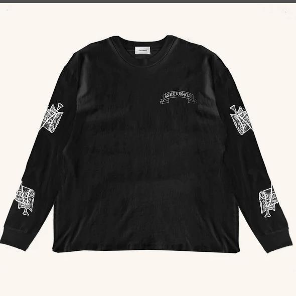 Askyurself T-shirts Printed Men's and Women's Long Sleeves T-shirt Loose