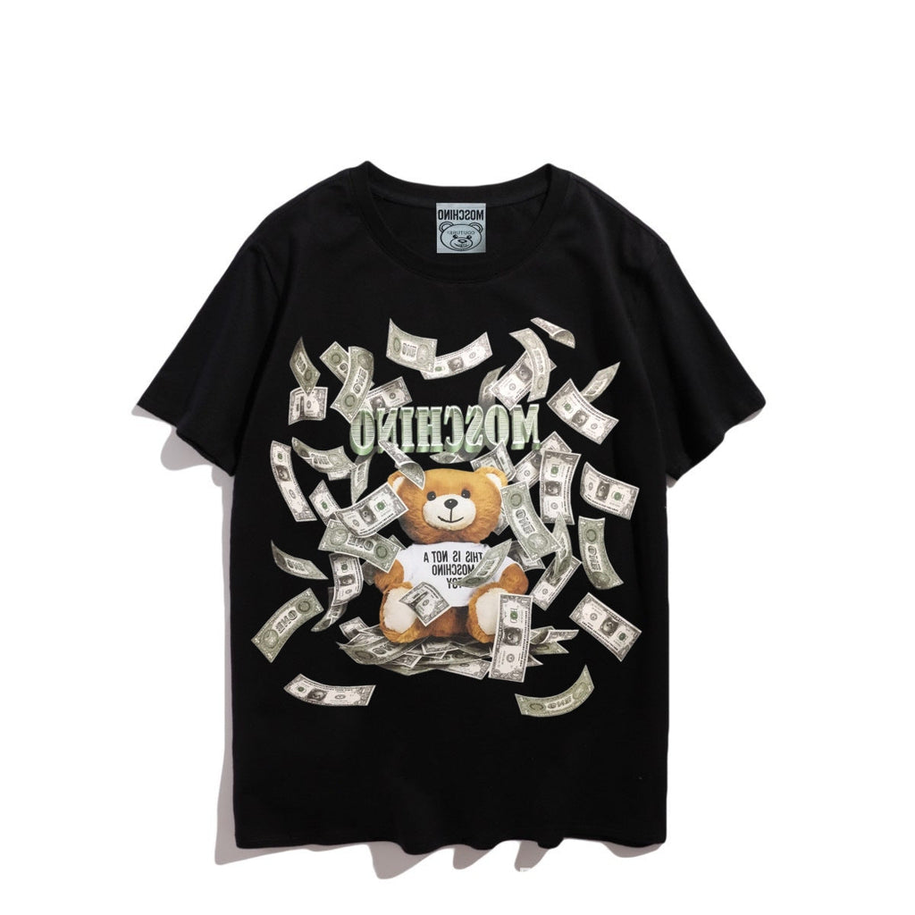 Moschino T-shirt Bear Printed Short-Sleeved T-shirt Couple Wear