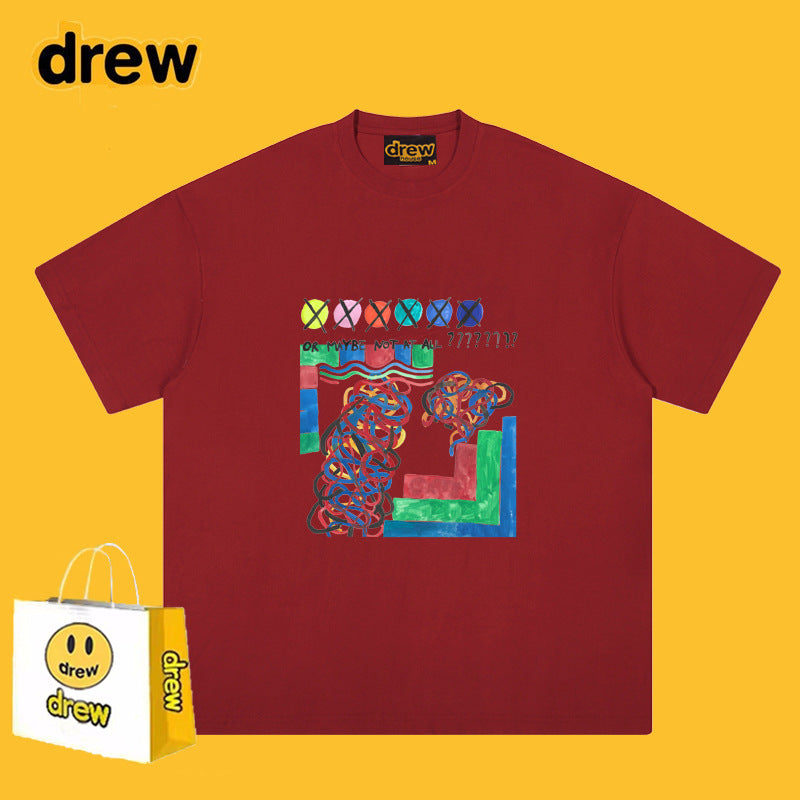 Drew T-shirts Graffiti Printing T-shirt