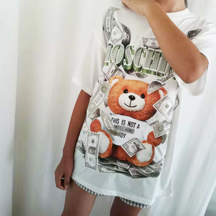 Moschino T-shirt Printed T-shirt Women Loose Comfort And Casual